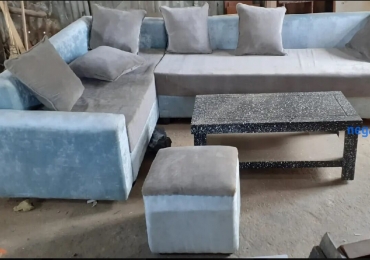 New Simple L-shape Sofa +Table