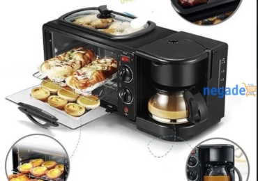 3 In 1 Electric Breakfast Machine Oven, Coffee Maker, Toaster